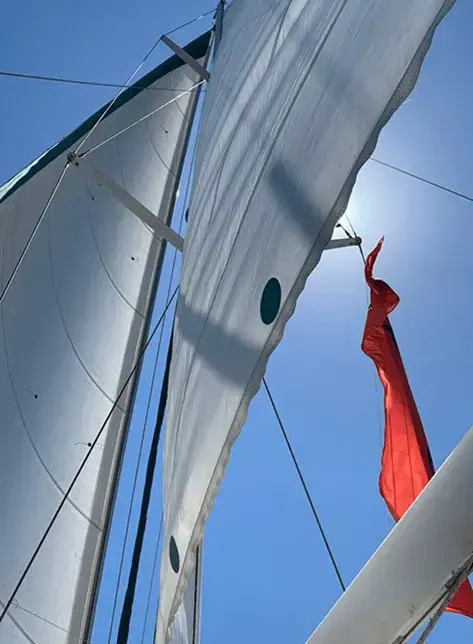 Vela del Velero Candela desplegada